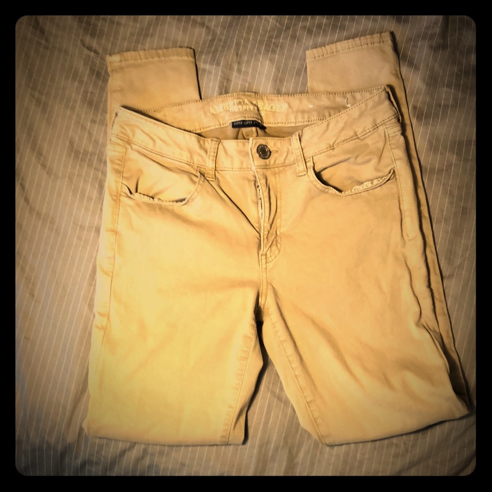 American Eagle Outfitters khaki jeggings